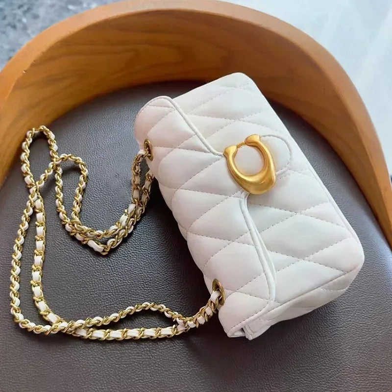 Elegant Luxury Women's Crossbody Bag - Premium Leather Vintage Design with Adjustable Removable Strap